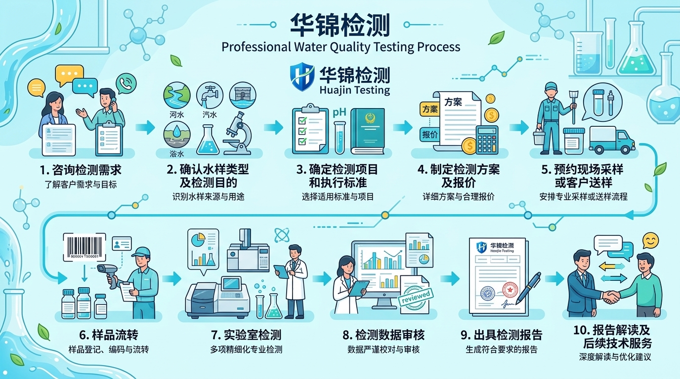华锦检测水质检测采样实验分析及报告流程.jpg 华锦检测水质检测采样实验分析及报告流程.jpg